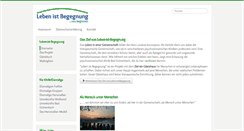 Desktop Screenshot of lebenistbegegnung.de